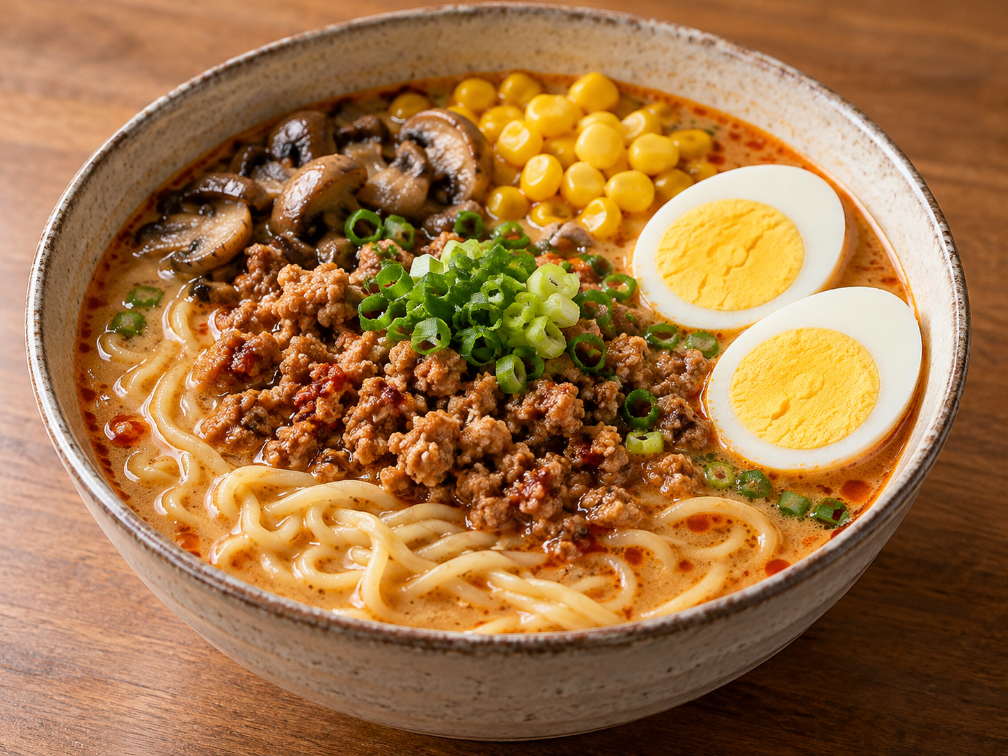 Ilustração gerada por IA: Lámen tantanmen picante